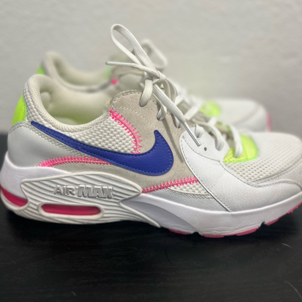 Nike Air Max Sneakers - White, Blue, and Neon
